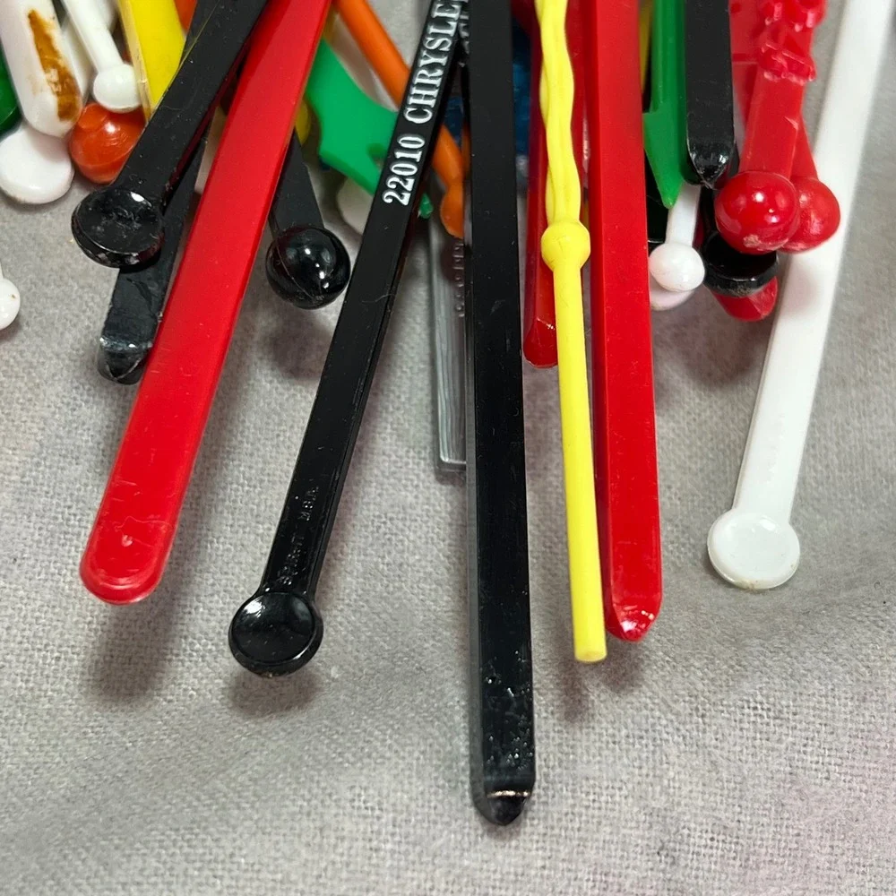 Vintage Swizzle Stick Lot 50+ Travel Hotels Bars White House Disney Trader Vic's